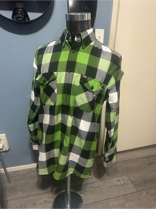 DIXXON Other - DIXXON Green Black White Plaid Button-Down Shirt